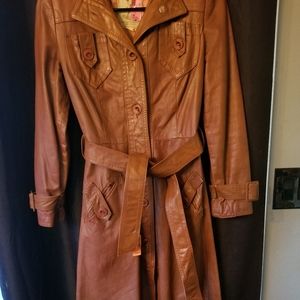 Vintage Gassy Jack Long Leather Coat